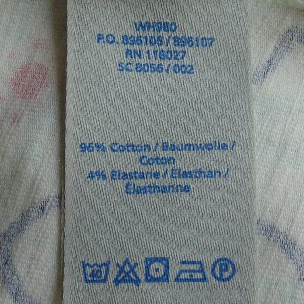 Boden Jersey Dress, 6R, White/Blue, Geometric/Tiled print, Short sleeves - Picture 11 of 12